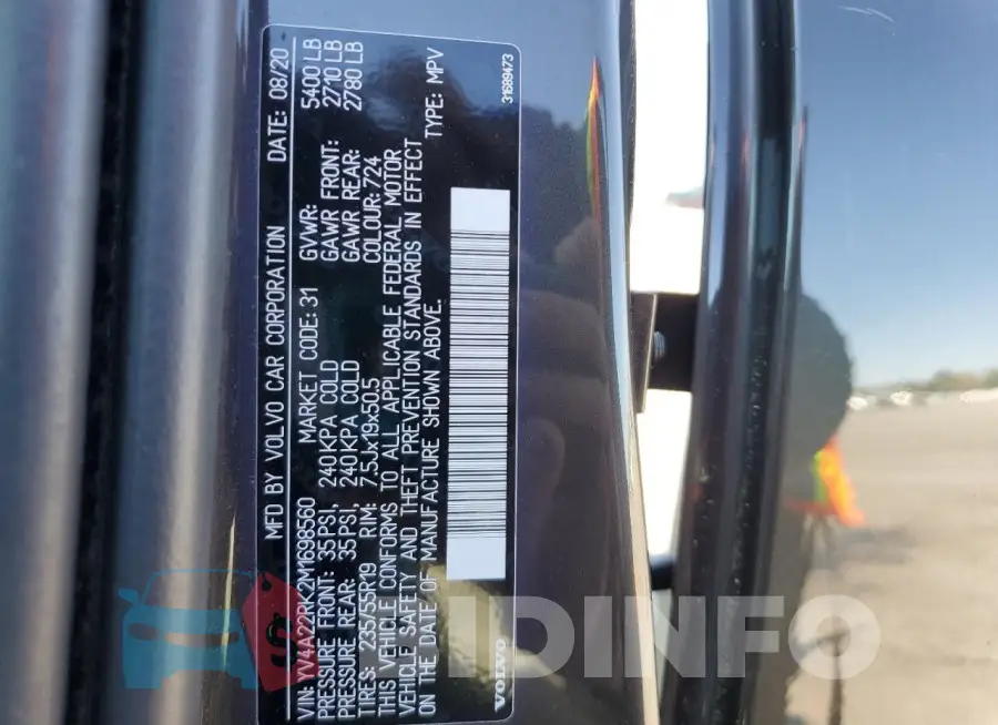 YV4A22RK2M1698560 Photo# 13