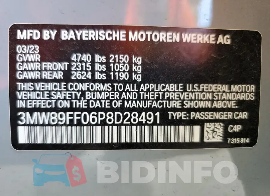 3MW89FF06P8D28491 Photo# 13
