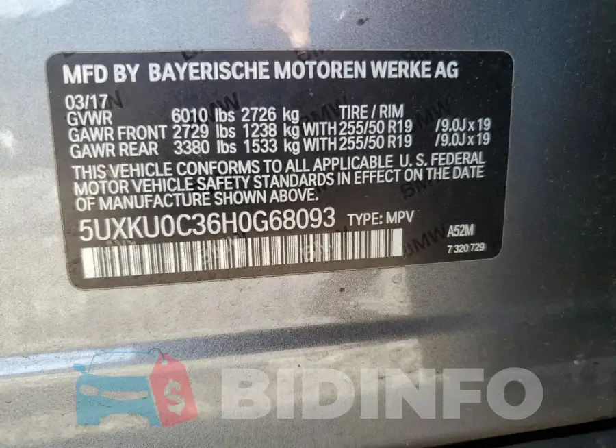 5UXKU0C36H0G68093 Photo# 14