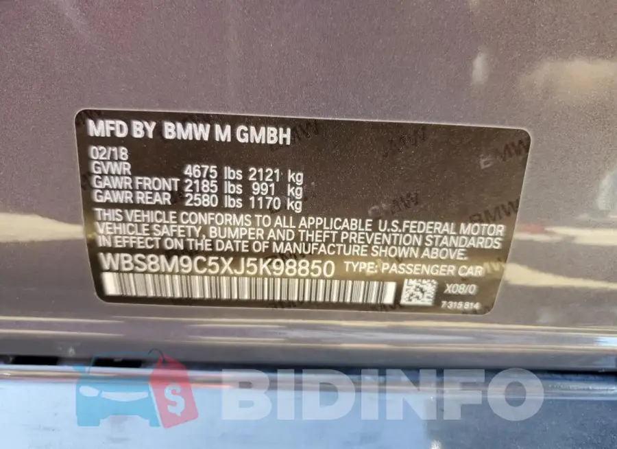 WBS8M9C5XJ5K98850 Photo# 12