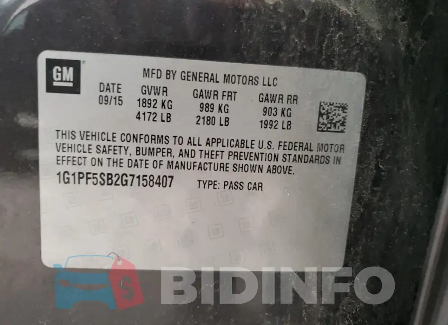 1G1PF5SB2G7158407 Photo# 12