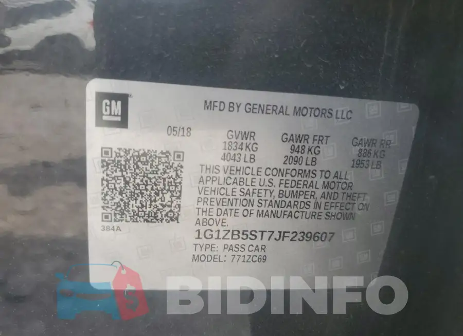 1G1ZB5ST7JF239607 Photo# 12