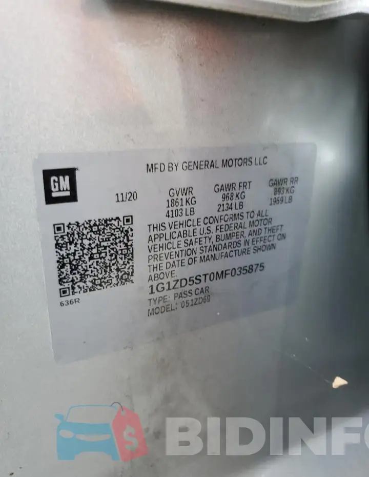1G1ZD5ST0MF035875 Photo# 12