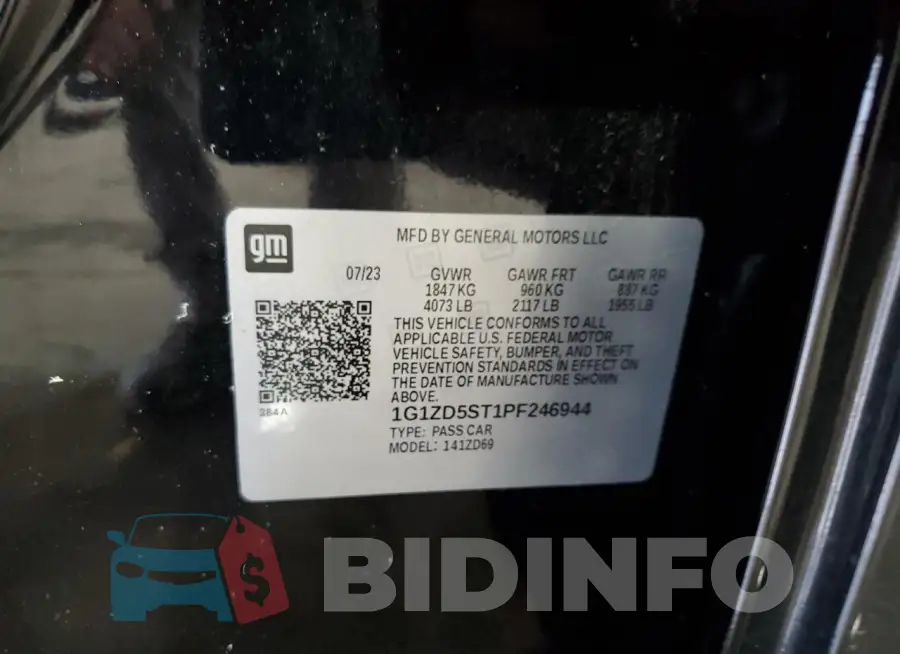 1G1ZD5ST1PF246944 Photo# 13