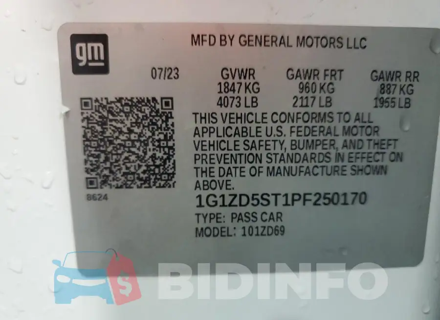 1G1ZD5ST1PF250170 Photo# 13