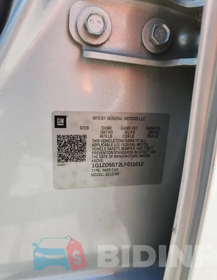 1G1ZD5ST2LF011012 Photo# 12