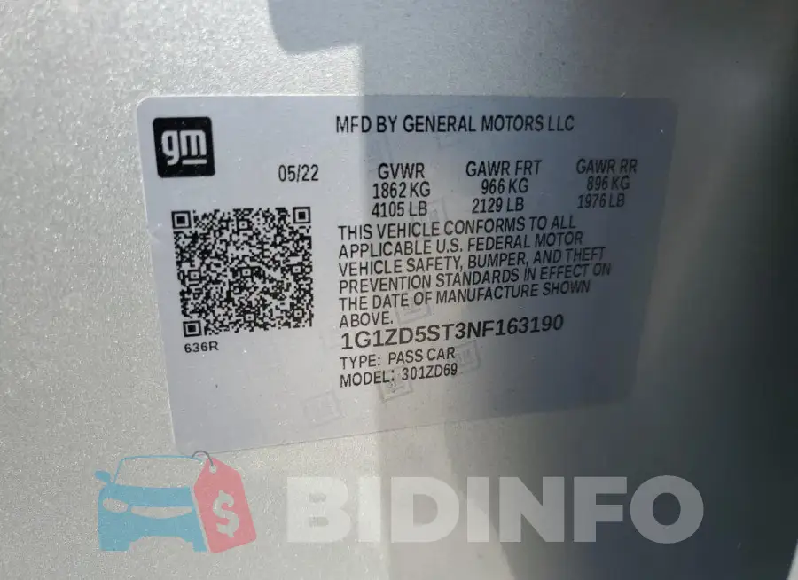 1G1ZD5ST3NF163190 Photo# 12