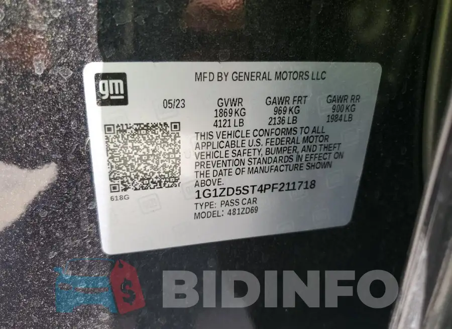 1G1ZD5ST4PF211718 Photo# 13