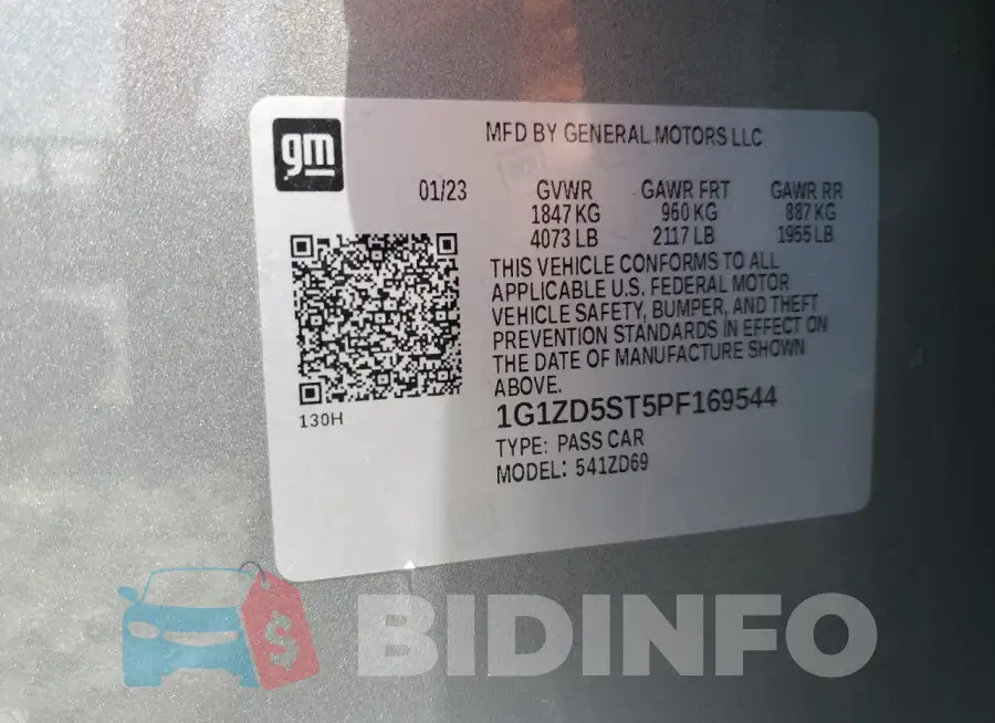 1G1ZD5ST5PF169544 Photo# 13