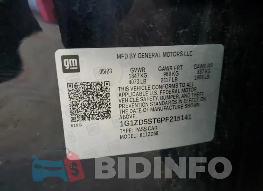 1G1ZD5ST6PF215141 Photo# 13