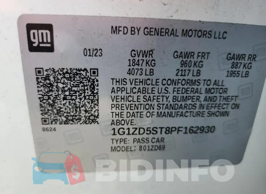 1G1ZD5ST8PF162930 Photo# 13