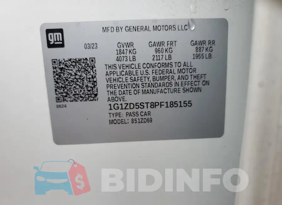 1G1ZD5ST8PF185155 Photo# 12