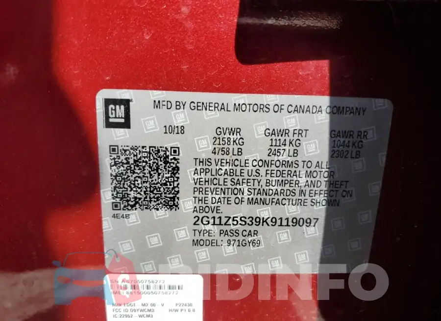 2G11Z5S39K9119097 Photo# 12