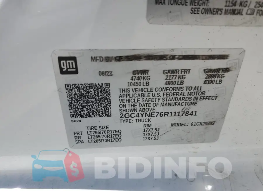 2GC4YNE76R1117841 Photo# 12