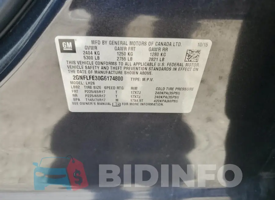 2GNFLFE30G6174800 Photo# 13