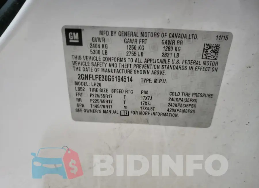 2GNFLFE30G6194514 Photo# 13
