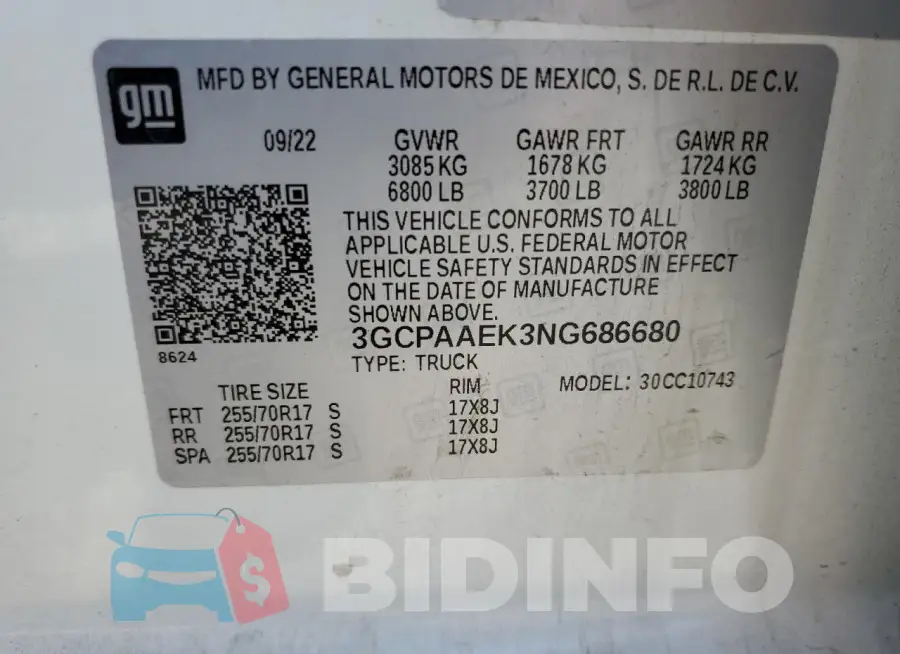 3GCPAAEK3NG686680 Photo# 12