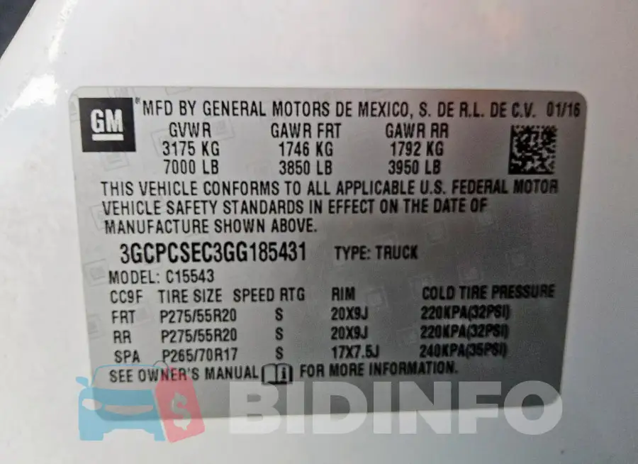 3GCPCSEC3GG185431 Photo# 13