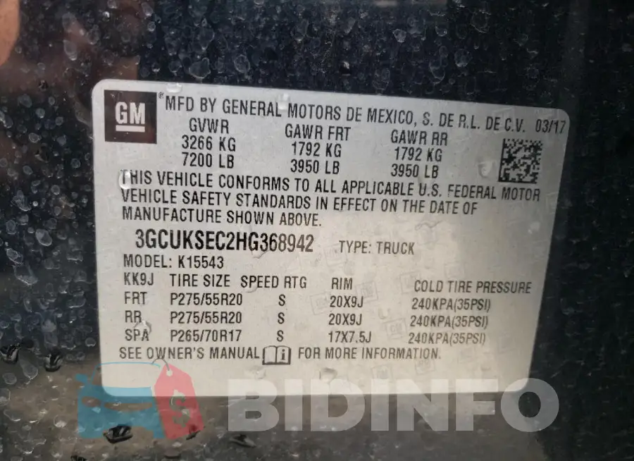 3GCUKSEC2HG368942 Photo# 13
