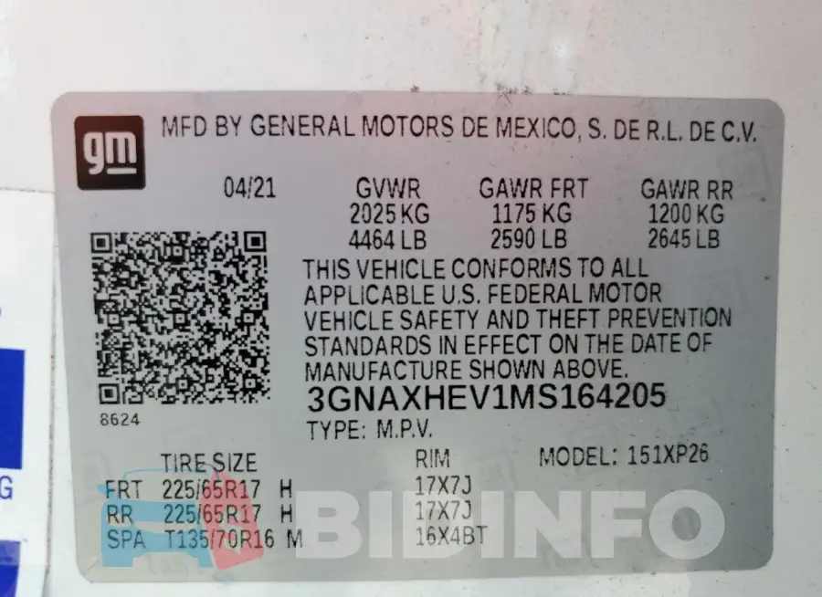 3GNAXHEV1MS164205 Photo# 12