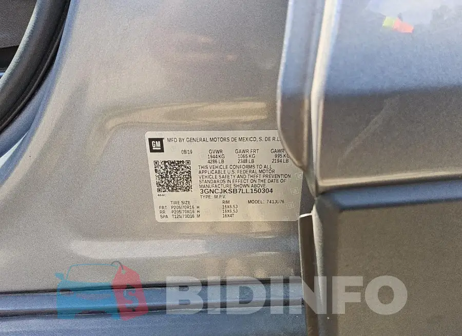 3GNCJKSB7LL150304 Photo# 12