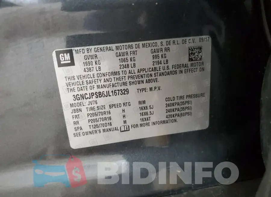 3GNCJPSB6JL167329 Photo# 13