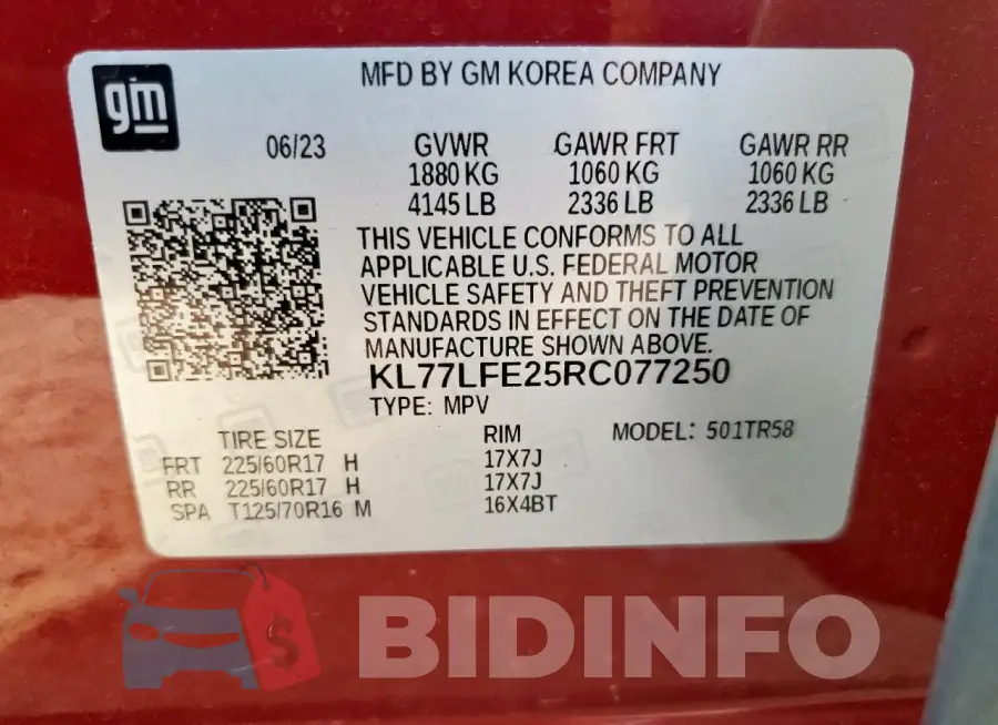 KL77LFE25RC077250 Photo# 13