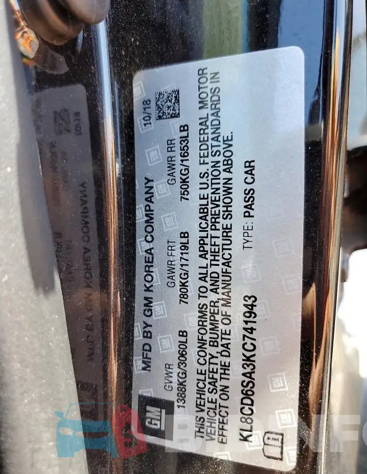 KL8CD6SA3KC741943 Photo# 13