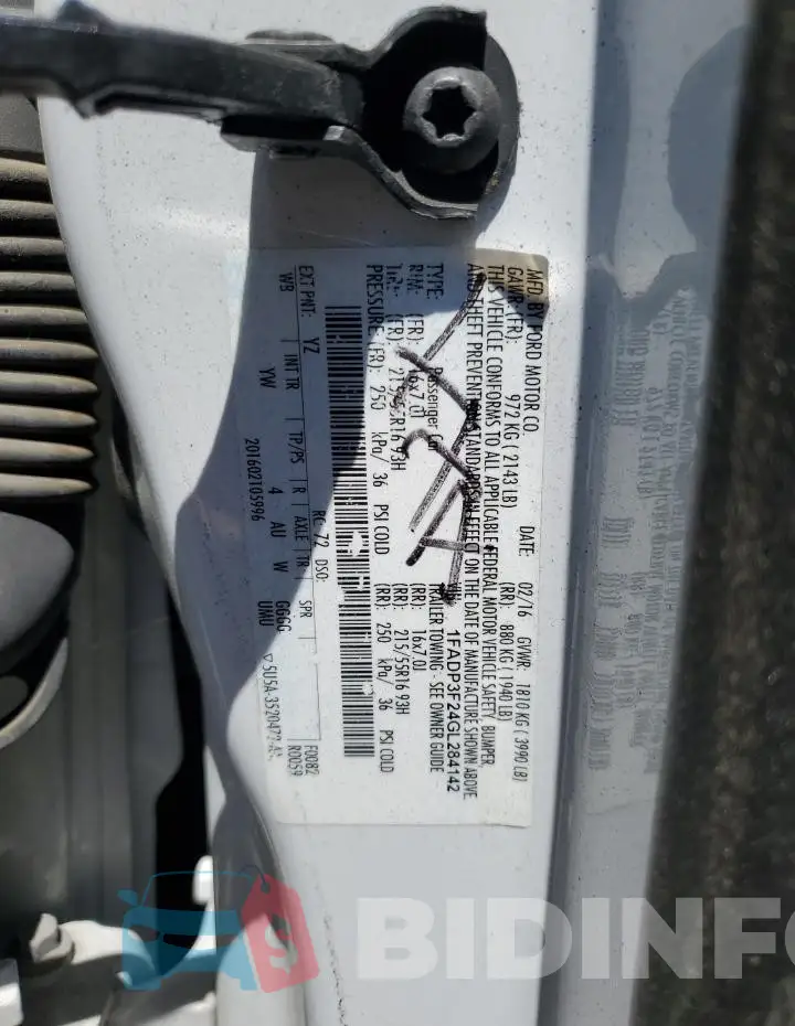 1FADP3F24GL284142 Photo# 12