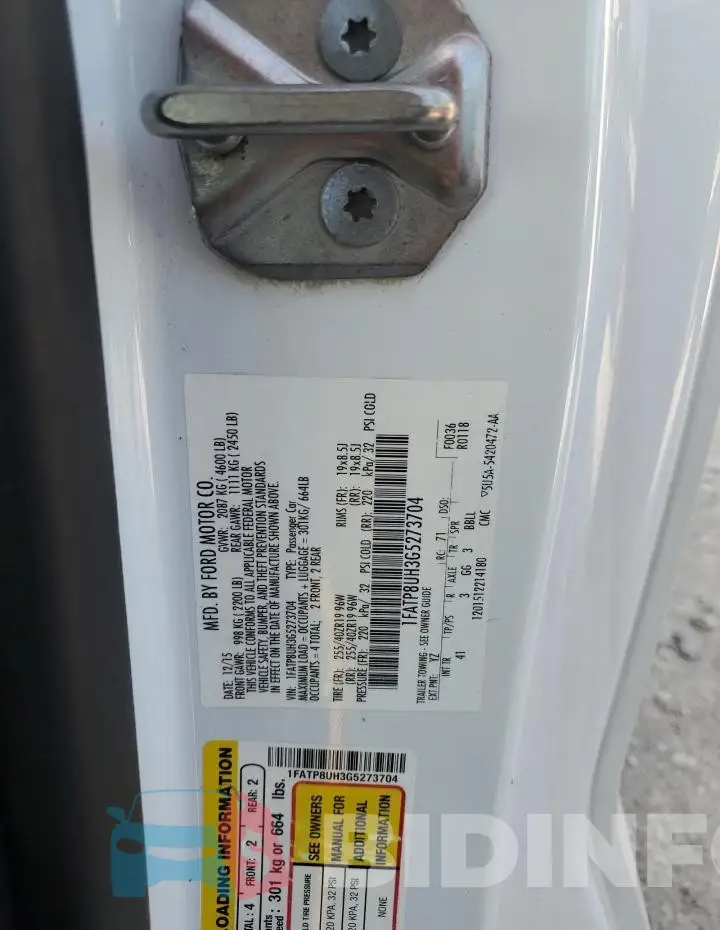 1FATP8UH3G5273704 Photo# 12