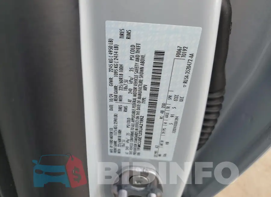 1FMCU0E12SUA21992 Photo# 12
