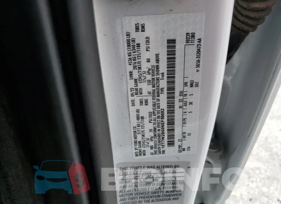 1FT7W2B60NEF59682 Photo# 12