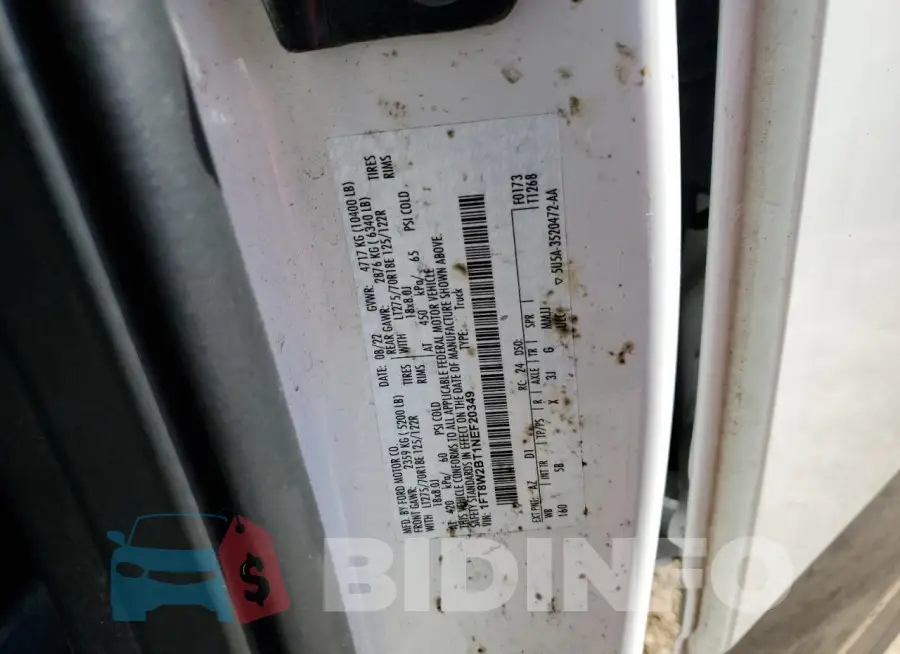 1FT8W2BT1NEF20349 Photo# 12