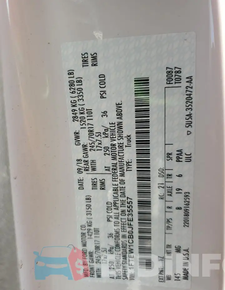 1FTEW1CB0JFE35557 Photo# 12