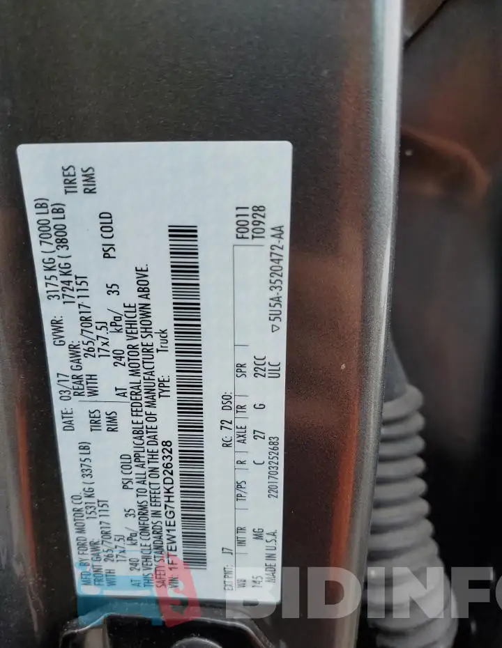 1FTEW1EG7HKD26328 Photo# 12