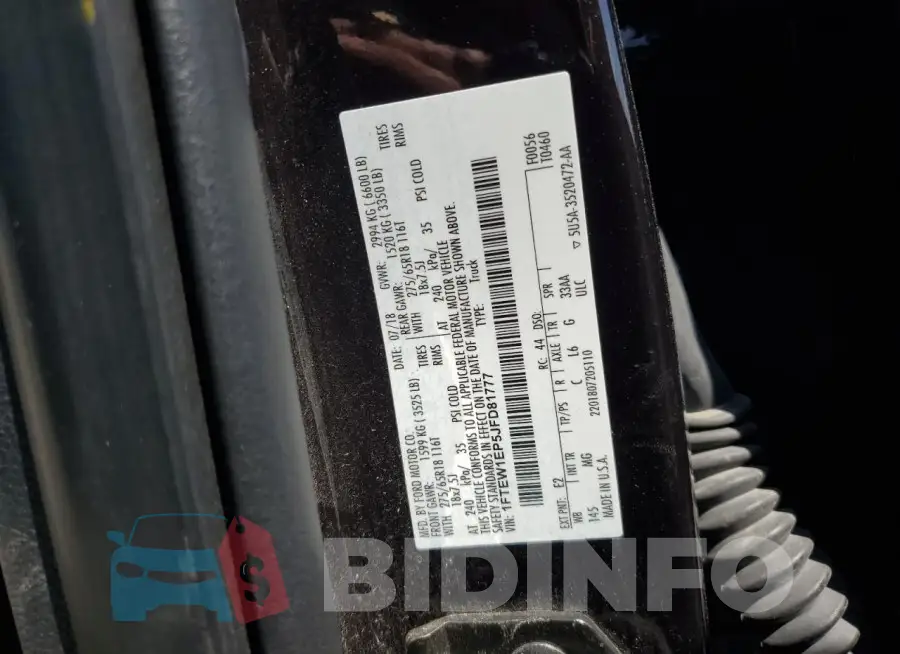 1FTEW1EP5JFD81777 Photo# 12