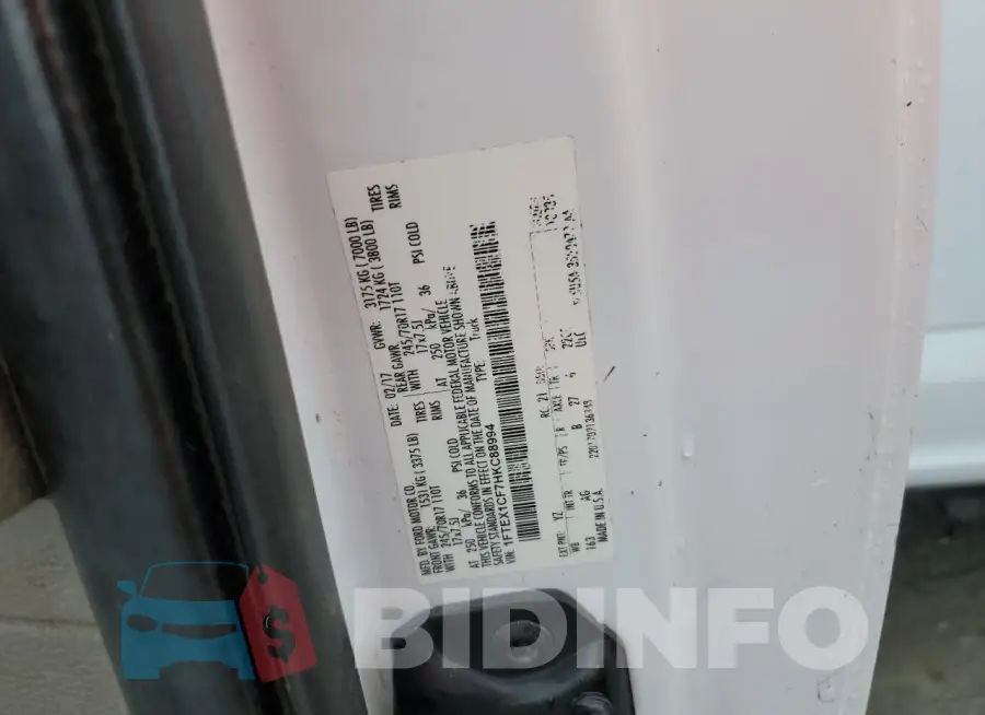 1FTEX1CF7HKC88994 Photo# 12