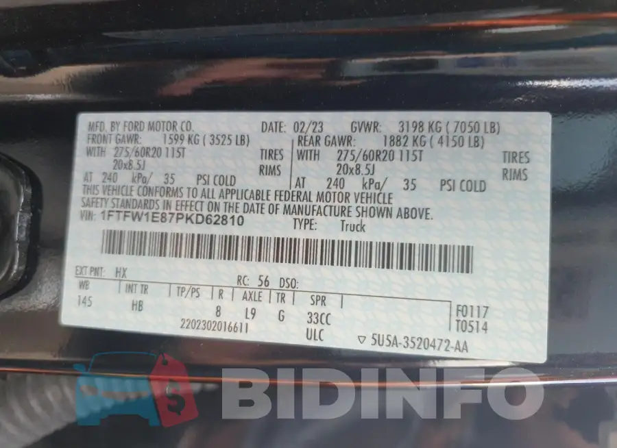 1FTFW1E87PKD62810 Photo# 12