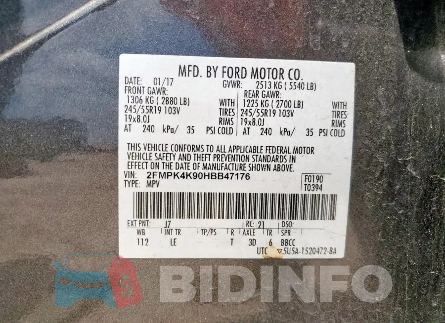 2FMPK4K90HBB47176 Photo# 14