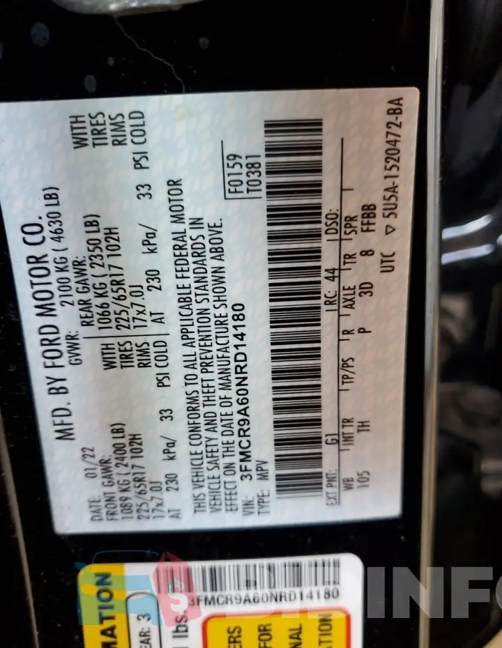 3FMCR9A60NRD14180 Photo# 14