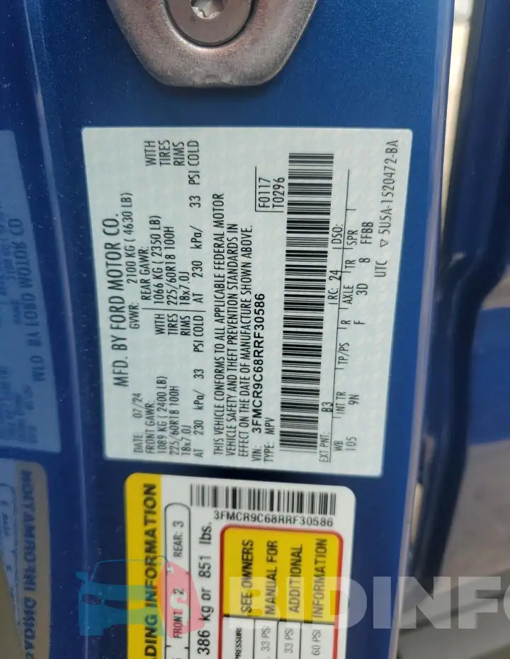 3FMCR9C68RRF30586 Photo# 13