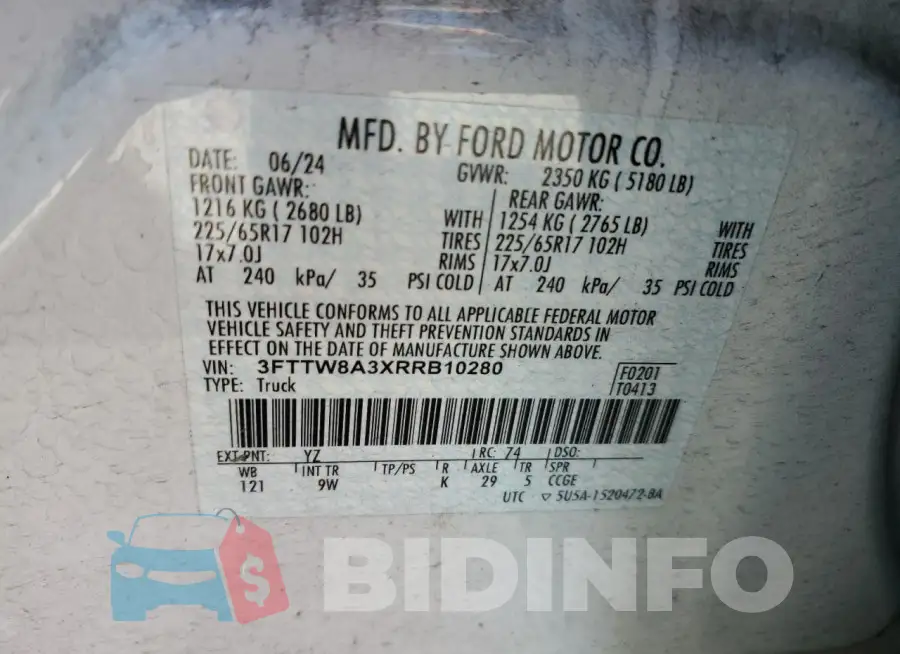 3FTTW8A3XRRB10280 Photo# 12