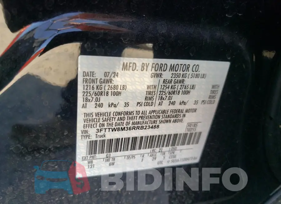 3FTTW8M36RRB23488 Photo# 12