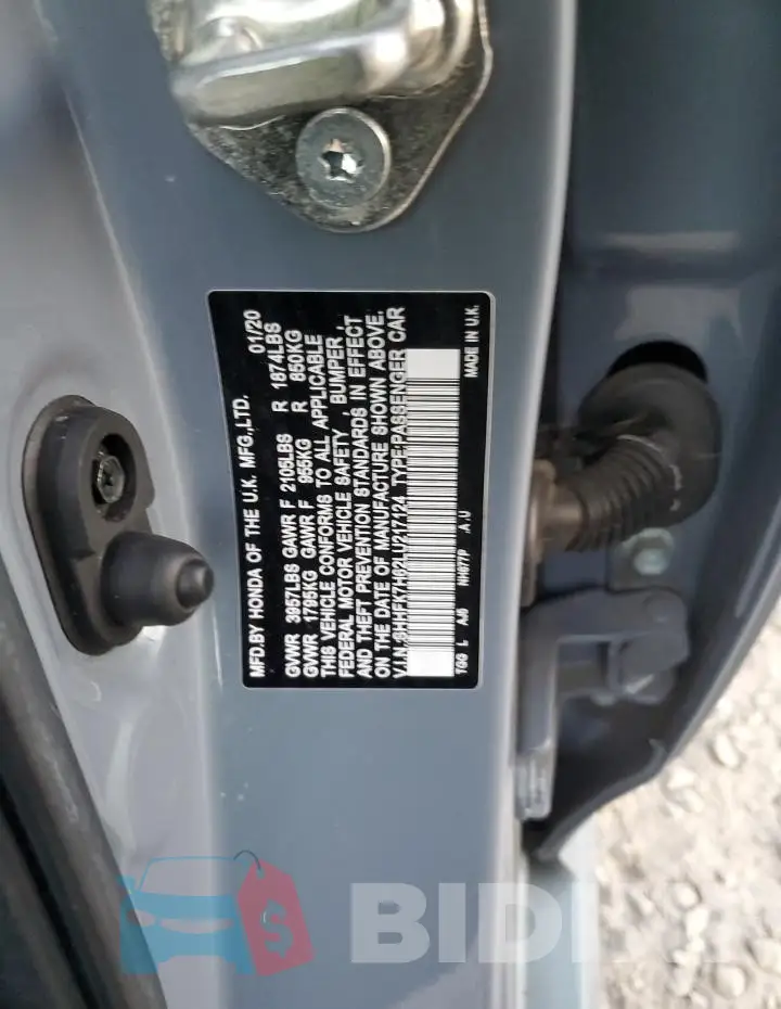 SHHFK7H62LU217124 Photo# 12
