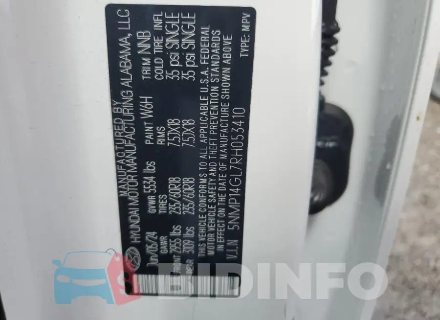 5NMP14GL7RH053410 Photo# 13