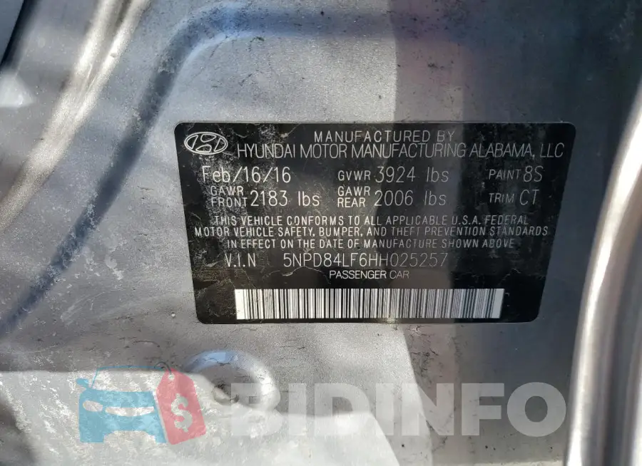 5NPD84LF6HH025257 Photo# 12