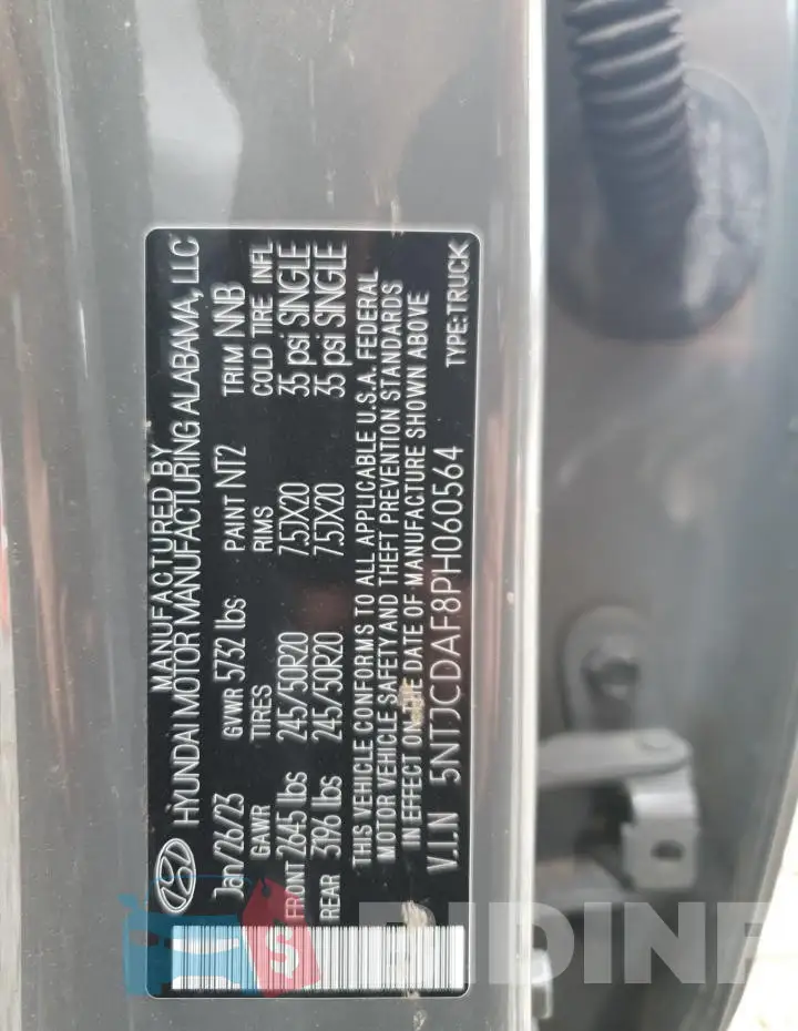 5NTJCDAF8PH060564 Photo# 12