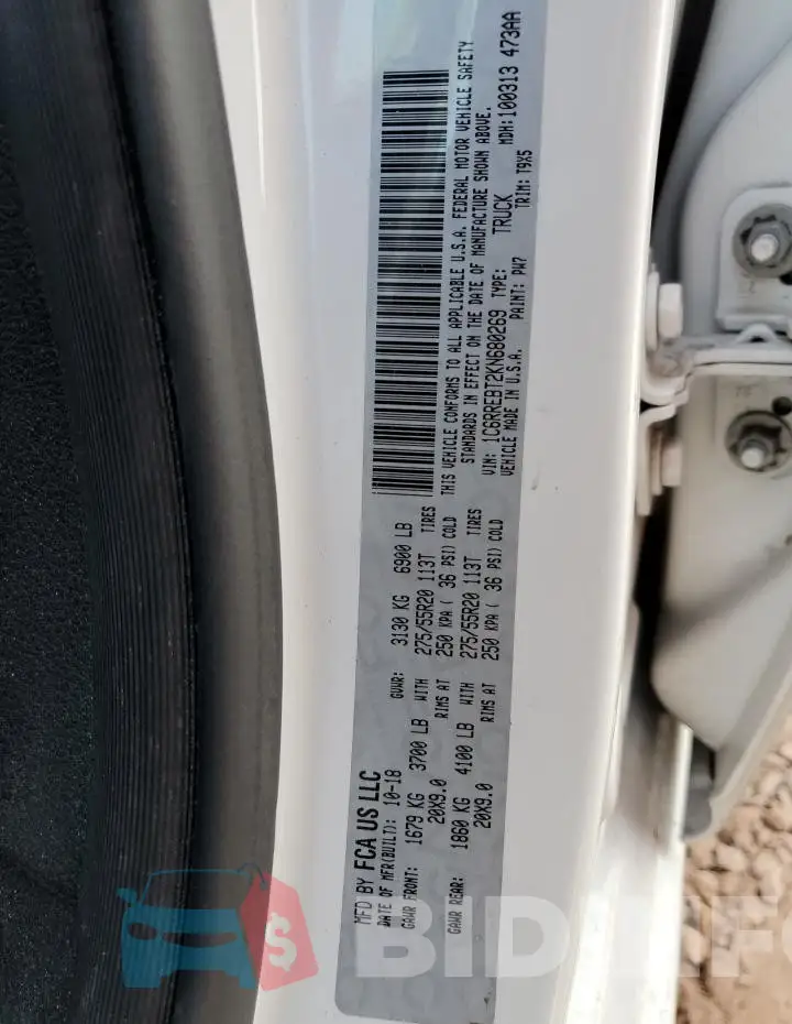 1C6RREBT2KN680269 Photo# 13