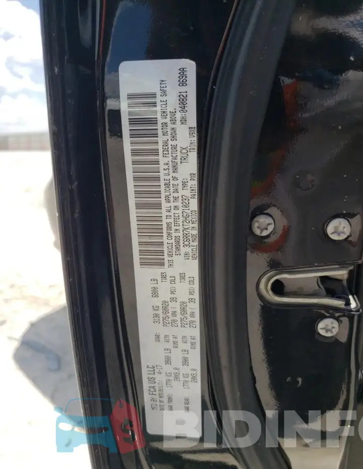 3C6RR7KT2HG710237 Photo# 12