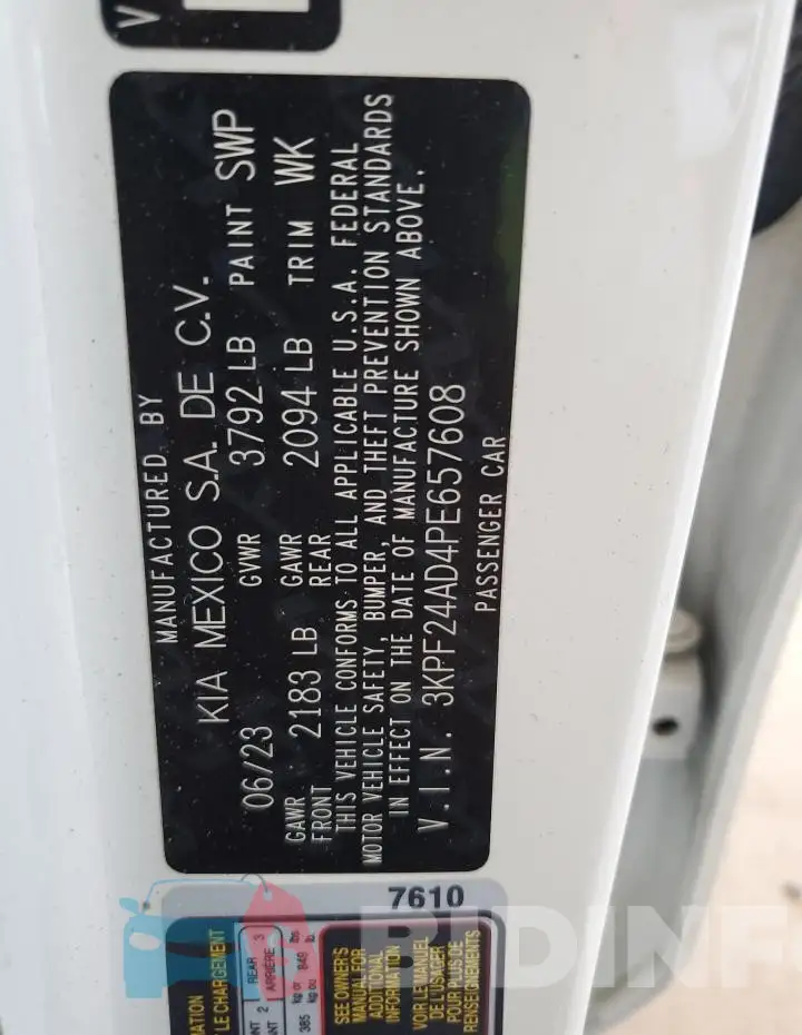 3KPF24AD4PE657608 Photo# 12